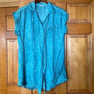 UMGEE Teal Button Down Dress Small